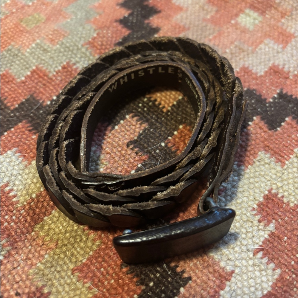 Whistles Chocolate Brown Leather Belt